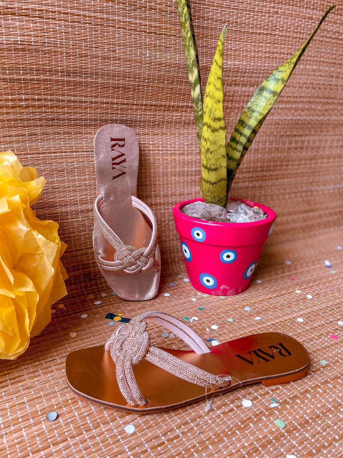 Tamanco Feminino Strass Raya CHF8037 Rose