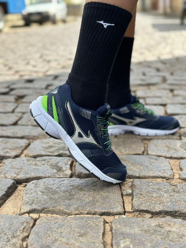 Tênis Wave Masculino Mizuno Azul/Verde