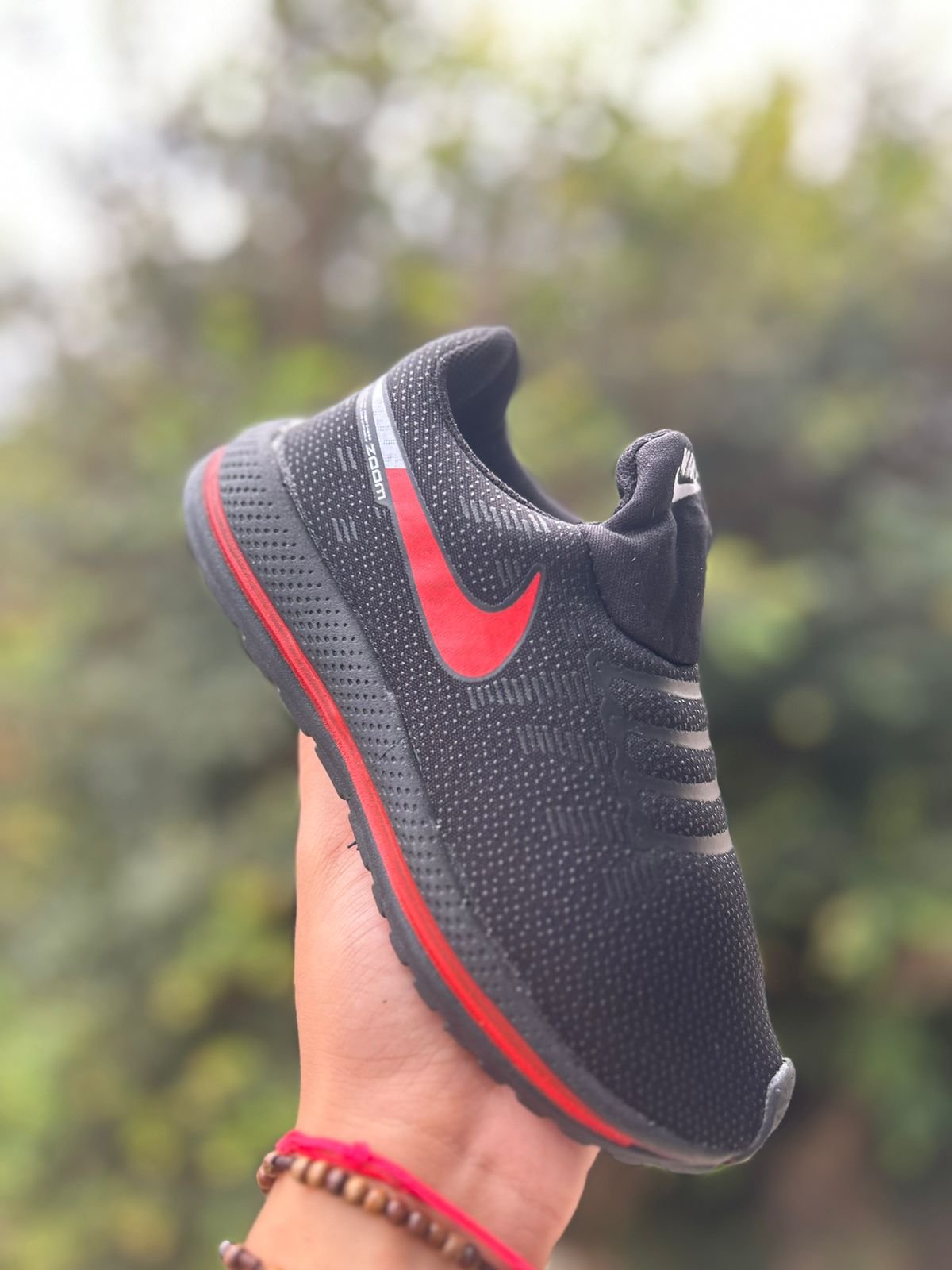 Tênis Infantil Unissex Slip Air Zoom Nike Preto/Vermelho