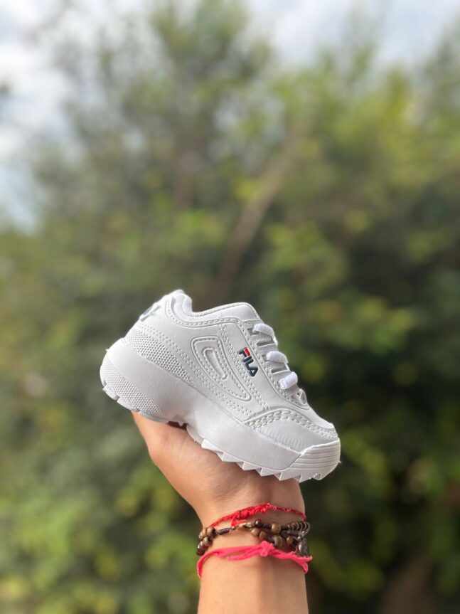 Tênis Infantil Disruptor Unissex Fila Branco
