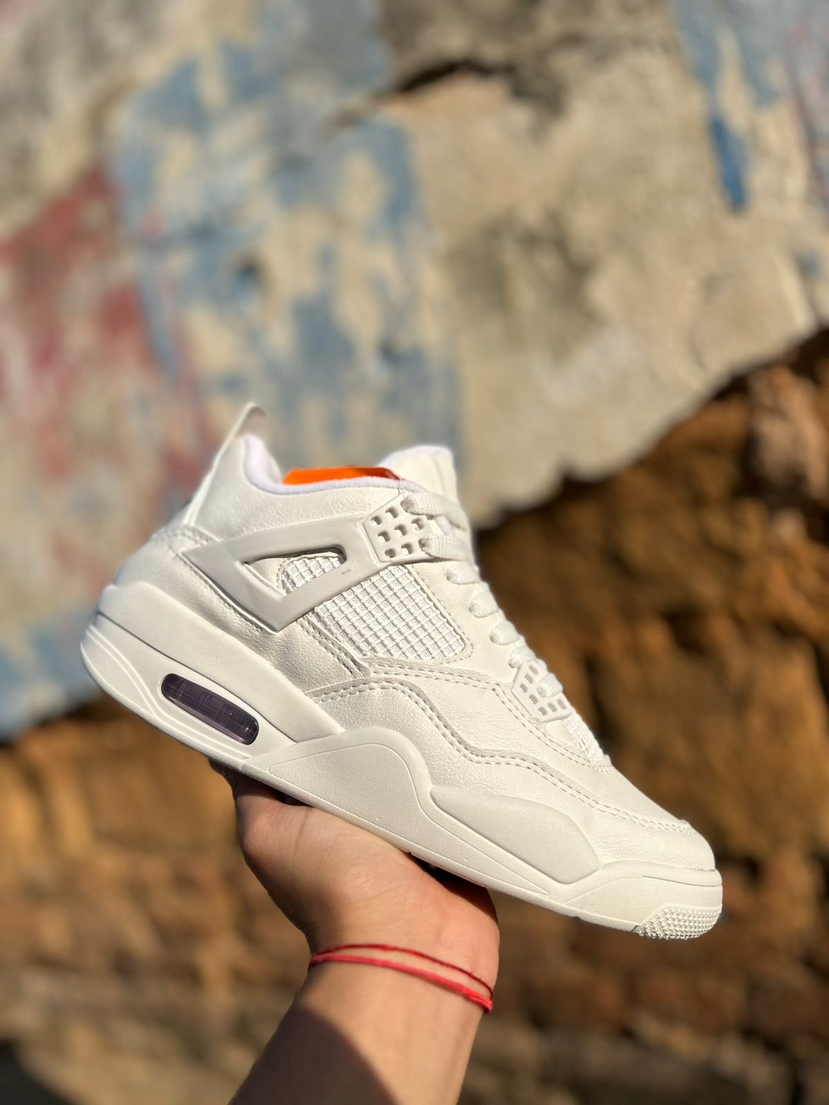 Tênis Botinha Air Jordan 4 Premium Masculino Branco/Branco