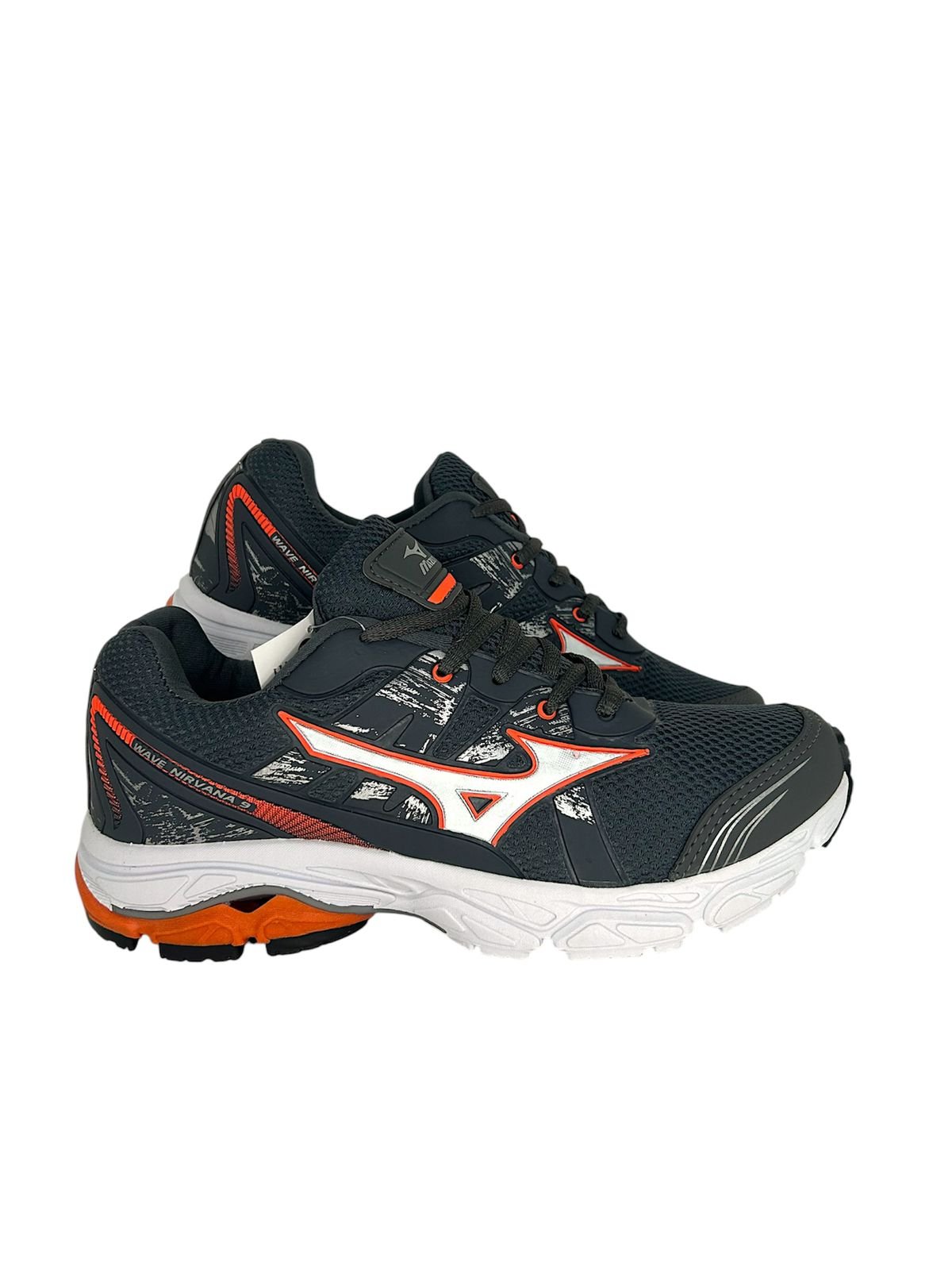 Tênis Wave Nirvana 9 Masculino Mizuno Grafite/Laranja - Image 2