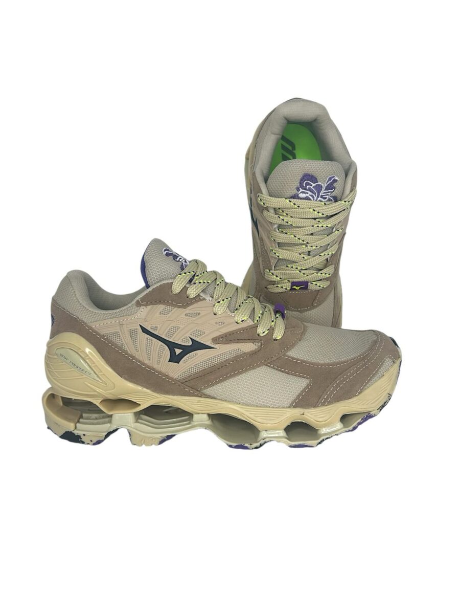 Tênis Wave Prophecy LS Flor de Lotus Masculino Mizuno Bege - Image 3