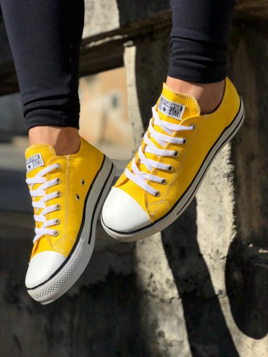 Tênis Cano Curto All Star Feminino Amarelo - Image 3
