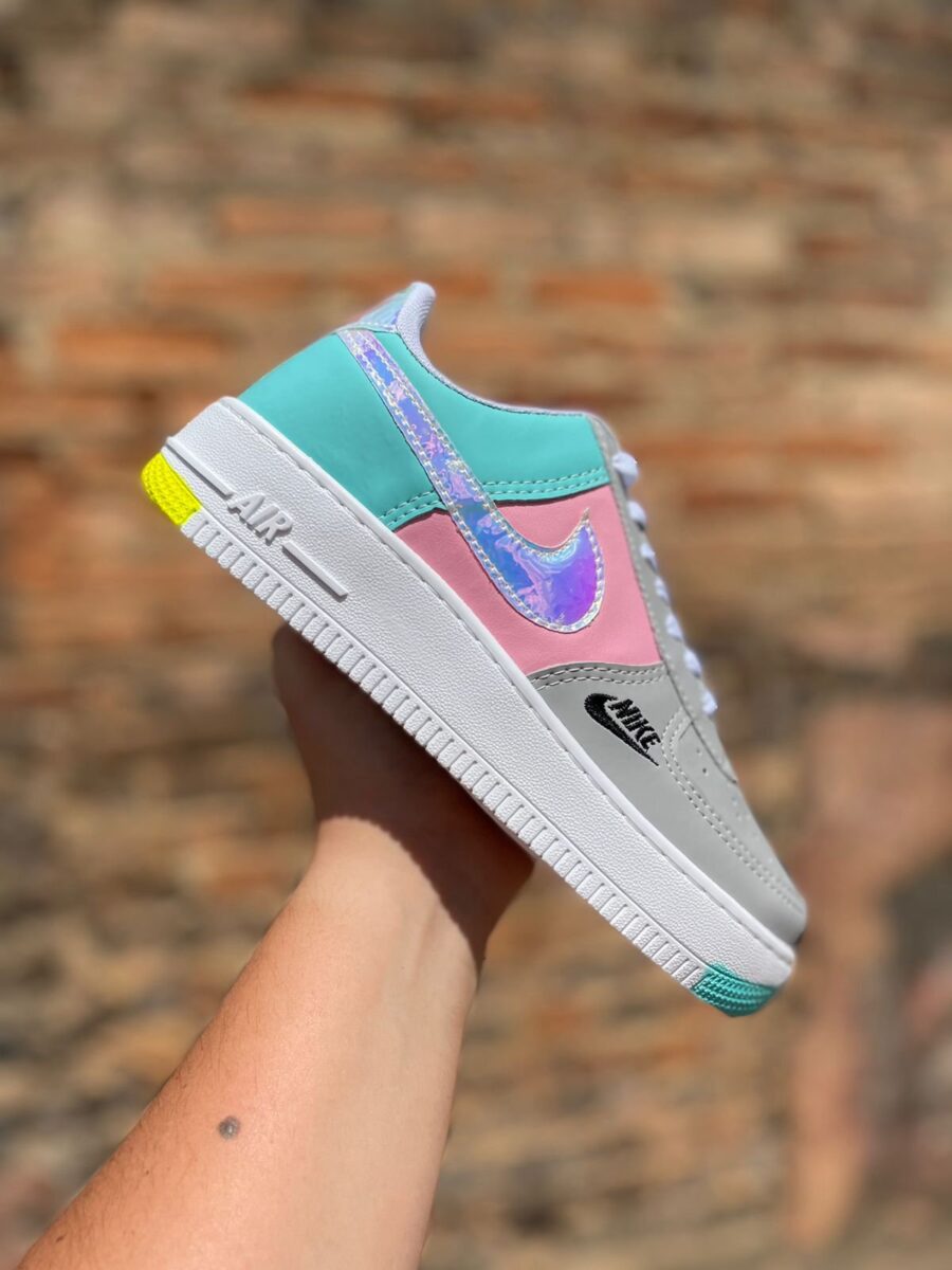 Tênis Air Force Feminino Nike Cinza/Verde