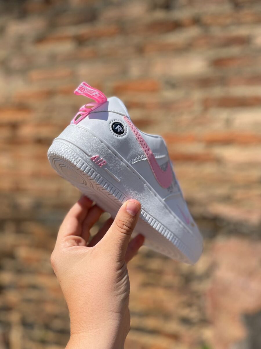 Tênis Air Force EL Feminino Nike Branco/Rosa - Image 2